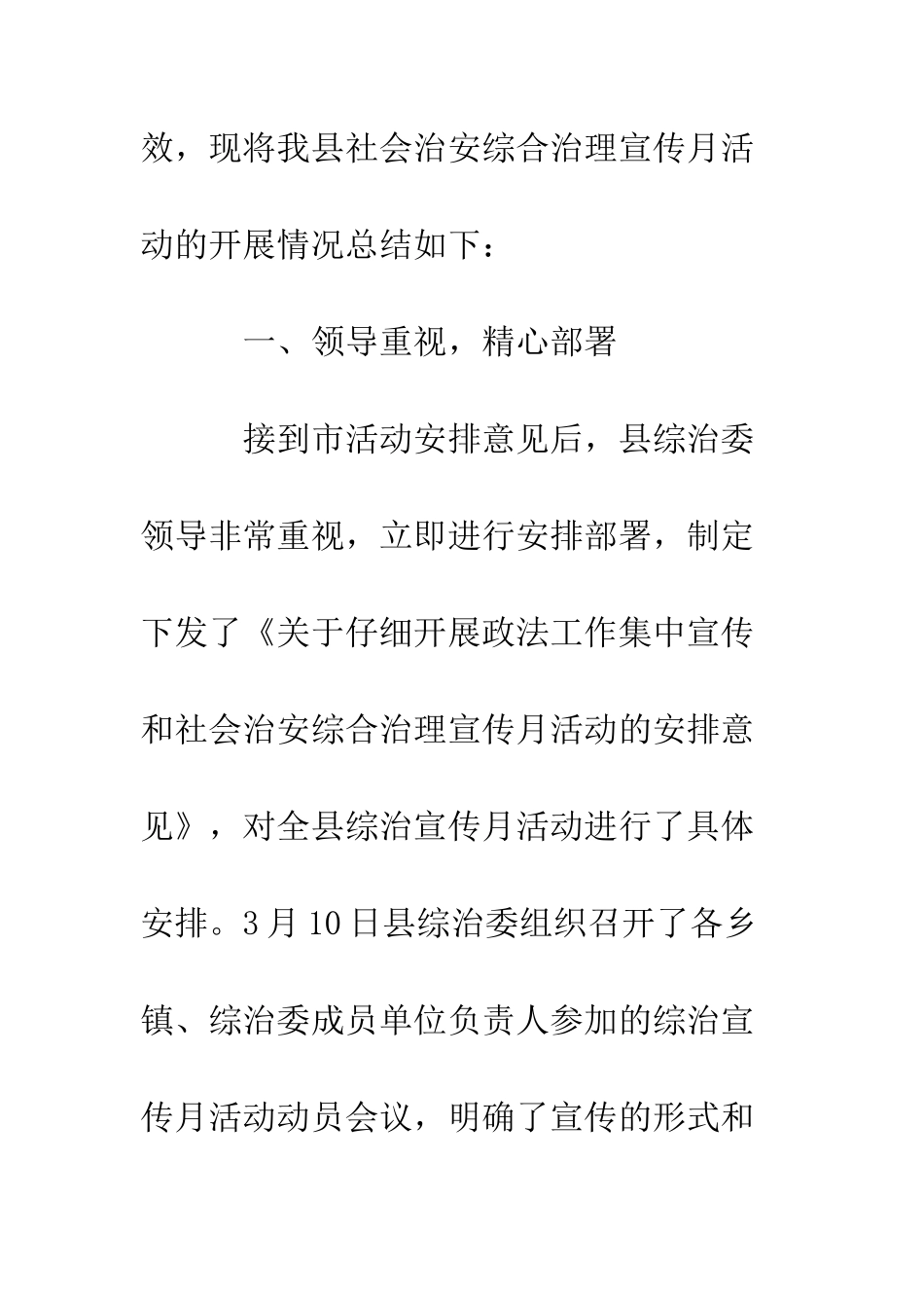 县2025年社会治安综合治理宣传月活动总结--精编范文_第2页