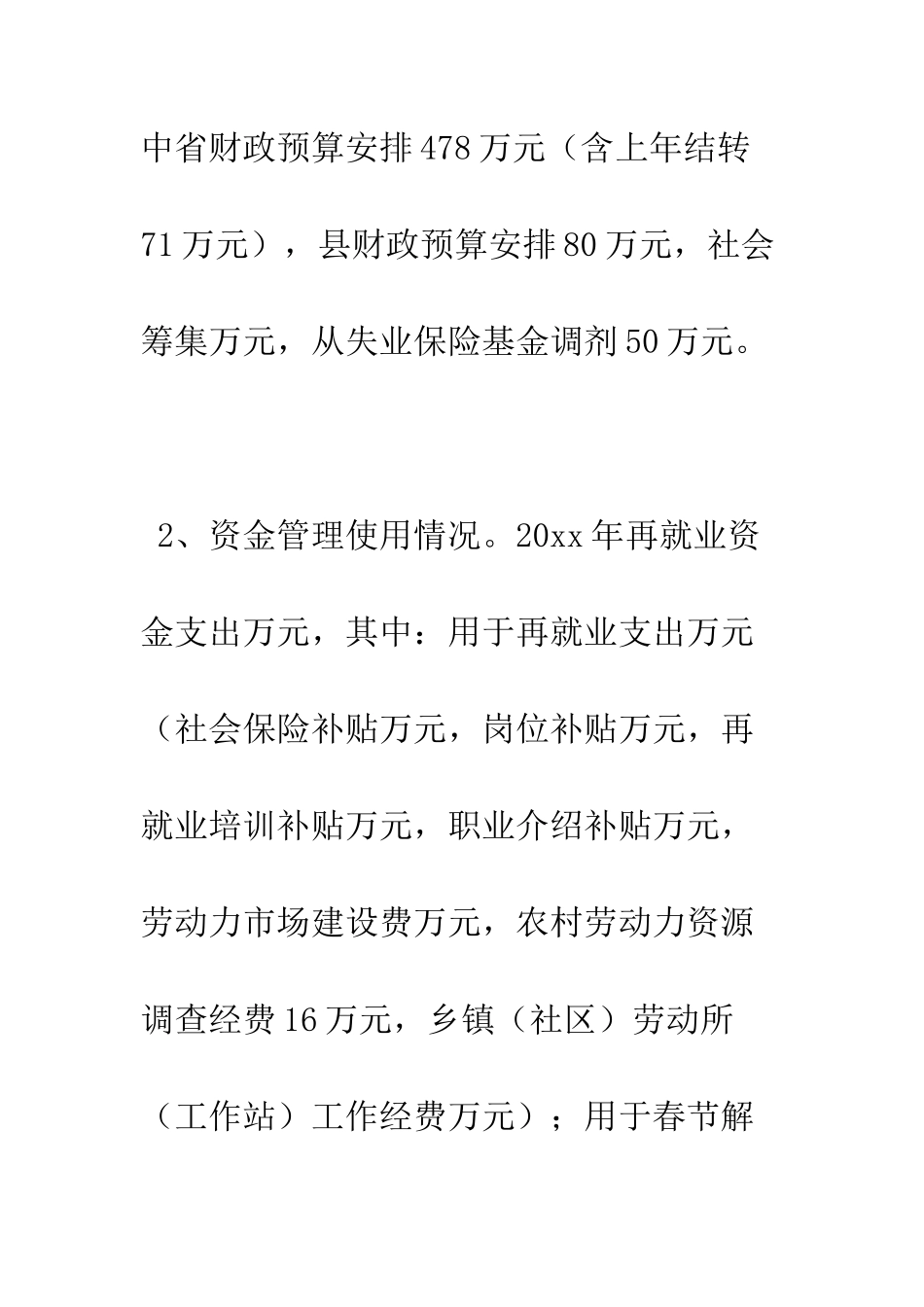 县劳动就业管理中心就业资金自查情况汇报--精编范文_第3页