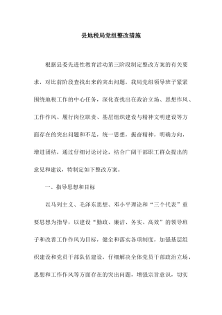 县地税局党组整改措施