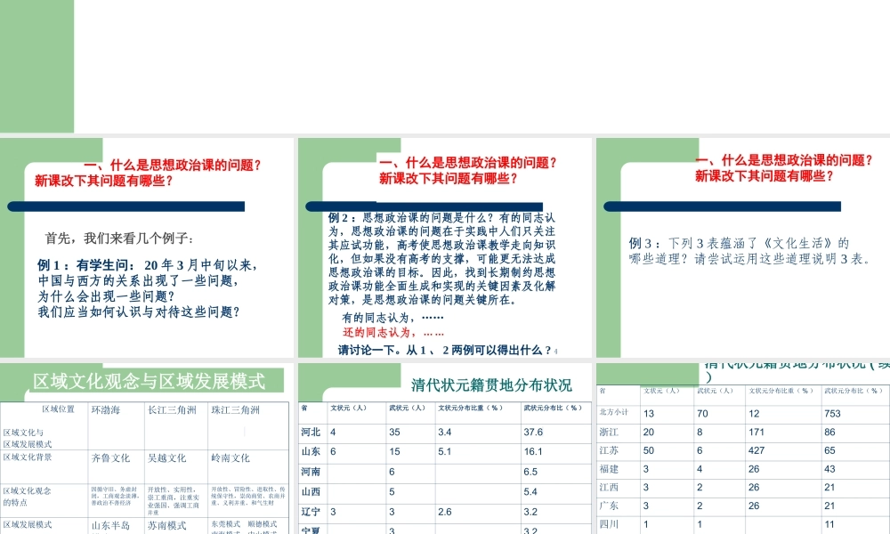 新课改背景下的思想政治课问题谢树平