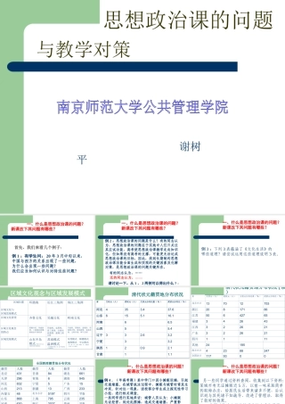 新课改背景下的思想政治课问题谢树平