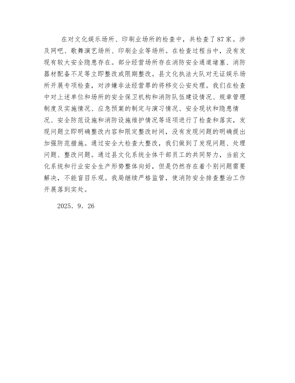 县文广新局开展消防安全大排查大整治活动工作总结_第3页