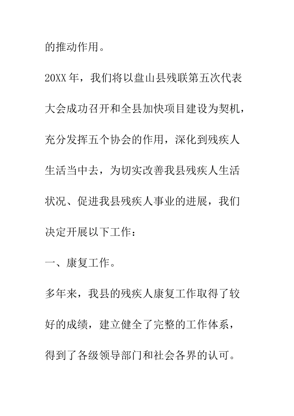 县残联协会工作计划--精编范文_第2页