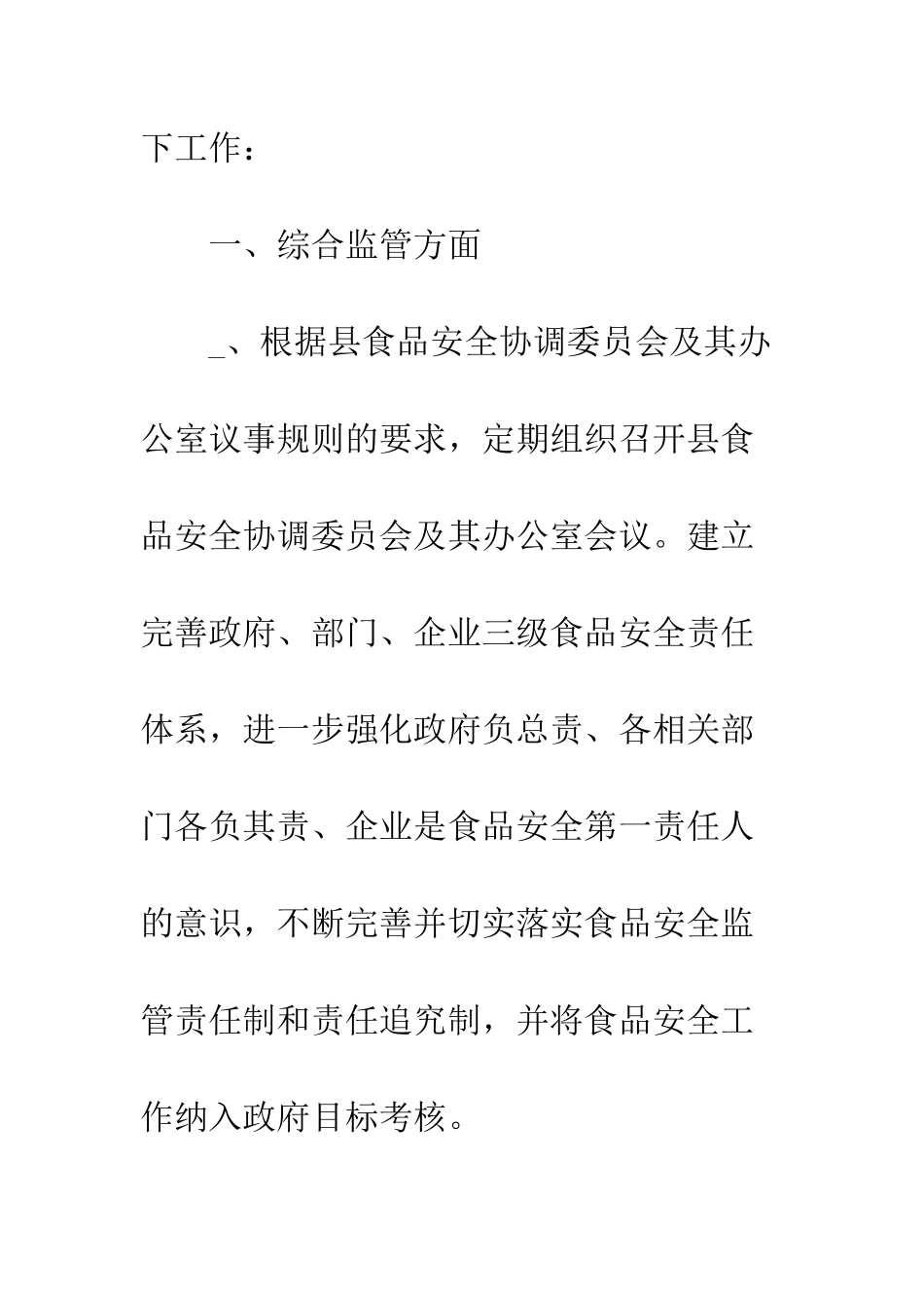 县食品安全综合监管要点--精编范文_第2页