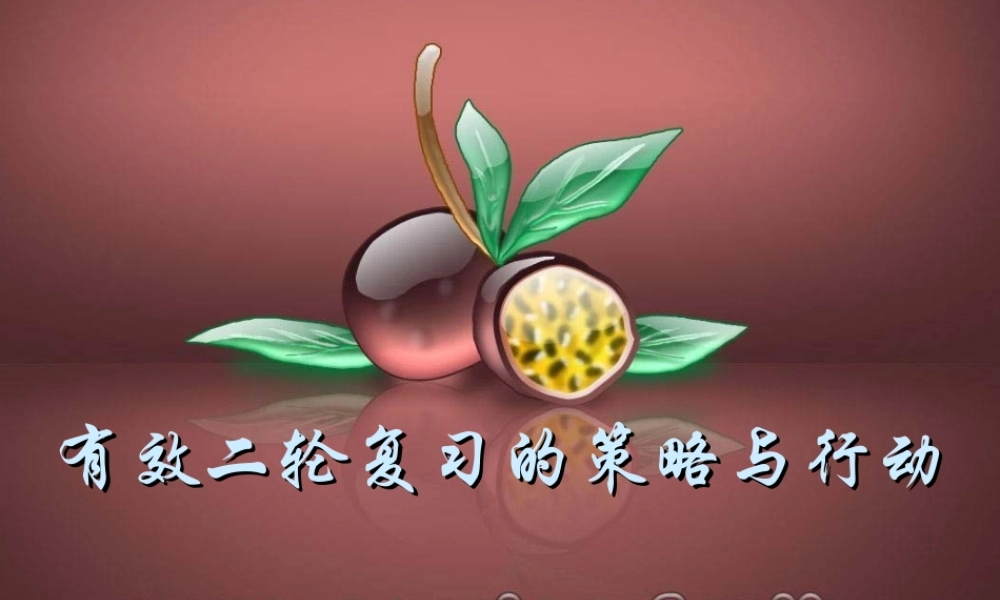 有效二轮复习的策略与行动