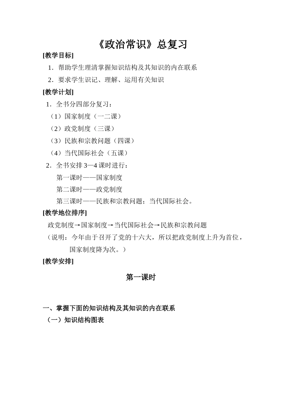 政治常识总复习_第1页