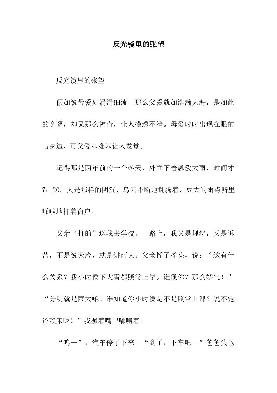 反光镜里的张望_第1页