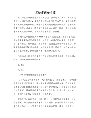 反违章活动方案