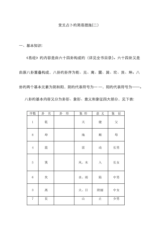 变爻占卜的简易方法2