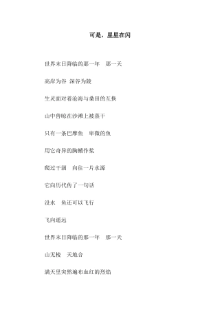 可是-星星在闪