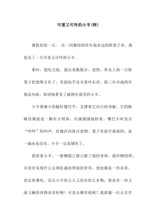可爱又可怜的小羊