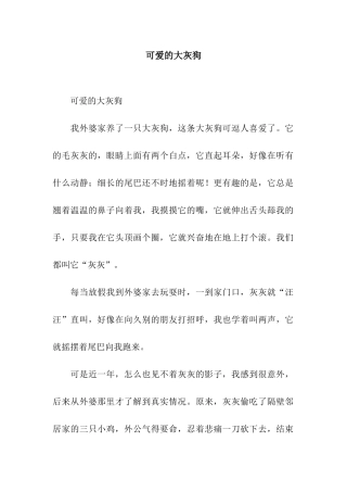 可爱的大灰狗-3