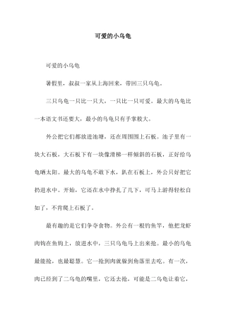 可爱的小乌龟-4