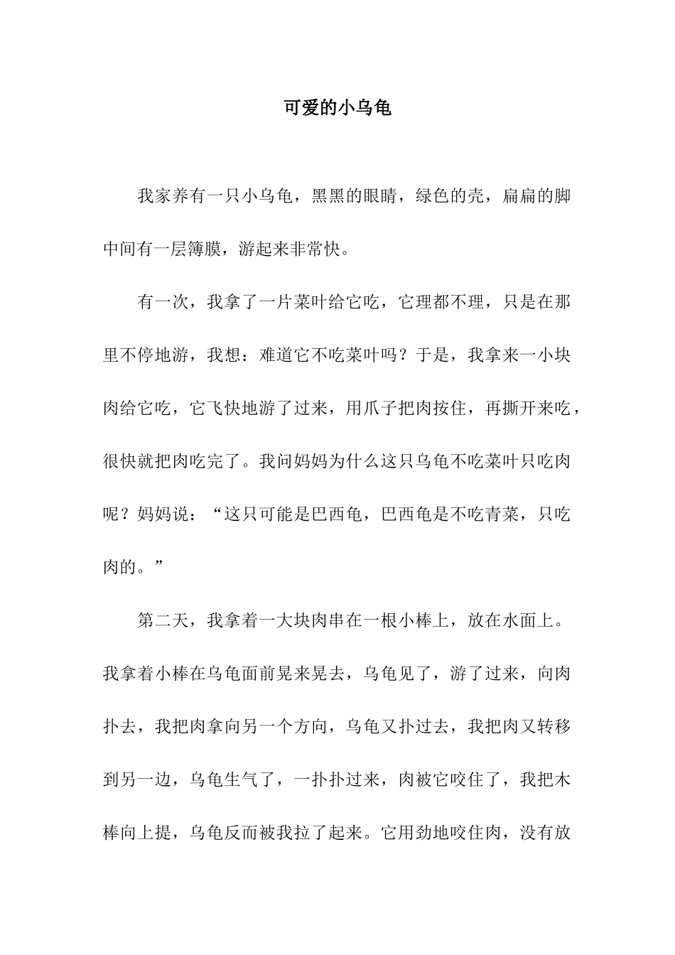 可爱的小乌龟-7_第1页