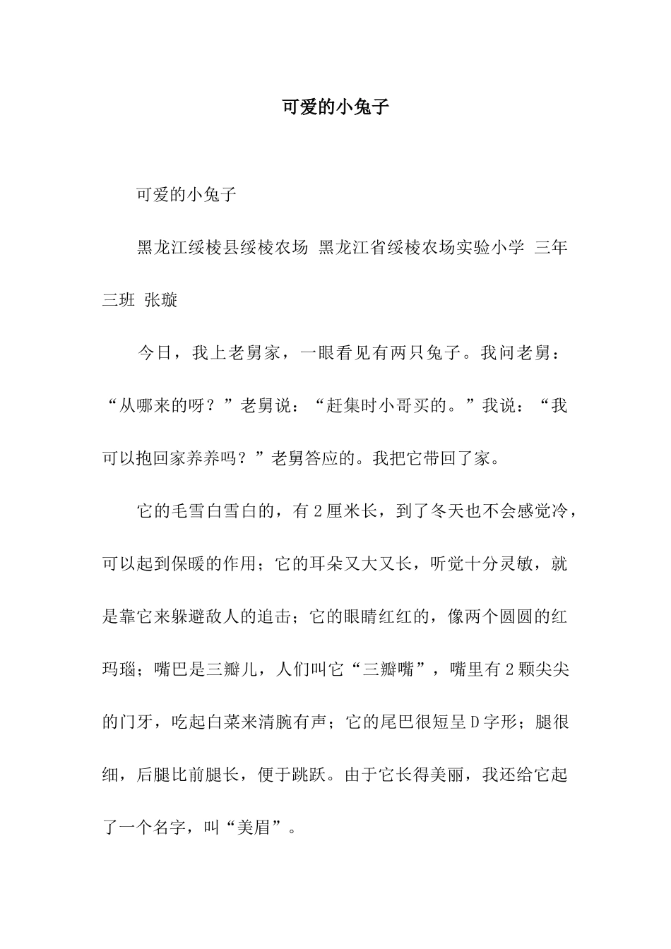 可爱的小兔子-2_第1页