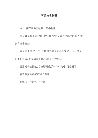 可爱的小刺猬-2