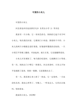 可爱的小灰儿-2