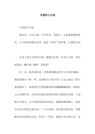 可爱的小白兔-2