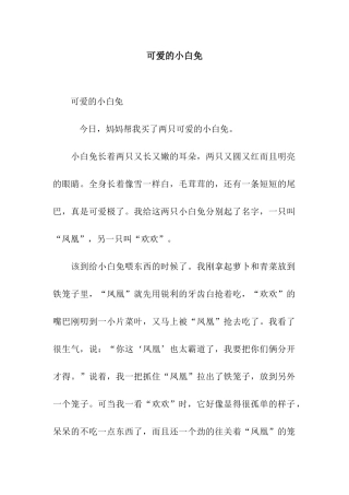 可爱的小白免-3