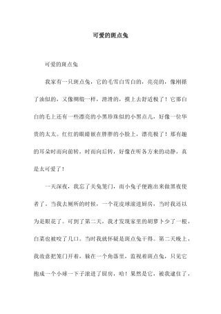 可爱的斑点兔