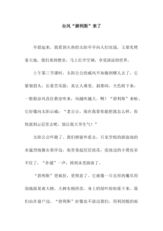 台风“碧利斯”来了