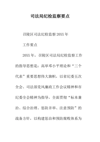 司法局纪检监察要点--精编范文