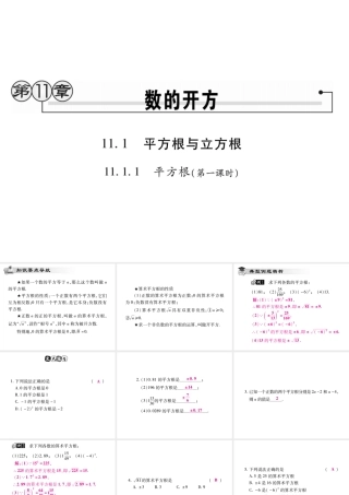 11.1.1 平方根(第一课时)