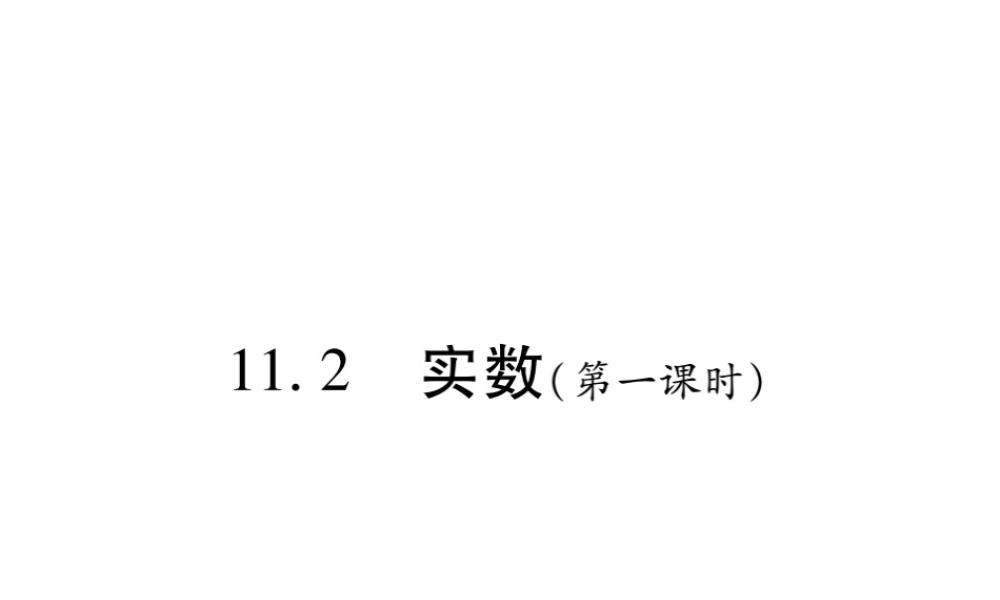 11.2 实数(第一课时)