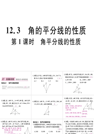 12.3 第1课时  角平分线的性质
