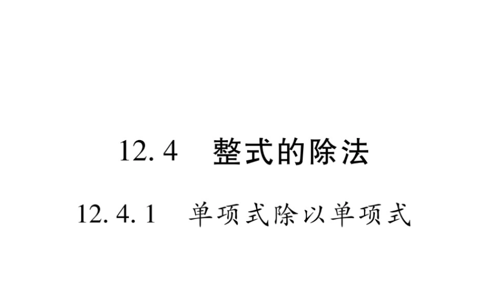 12.4.1 单项式初一单项式