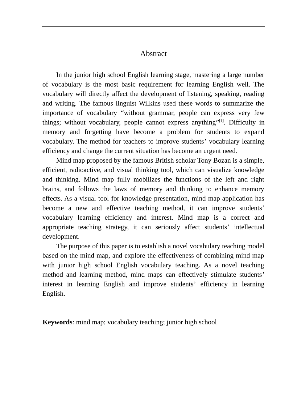 本科毕业设计（论文）The_Application_of_Mind_Map_in_Junior High_School_English_Vocabulary_Teaching_第2页