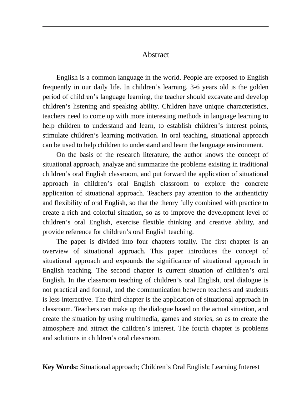 本科毕业设计论文On the Application of Situational Approach in Children’s Oral English Classroom Teaching_第2页