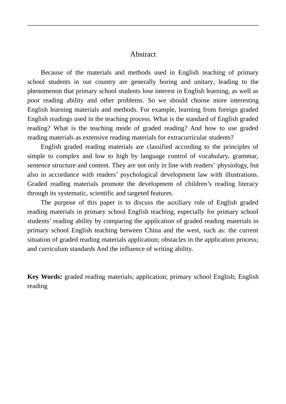 本科毕业设计论文The Application of English Graded Reading Materials in English Teaching of Primary School_第2页