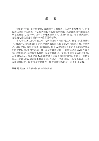 财税代理有限公司现金内部控制问题研究