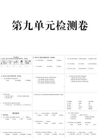 11. 第九单元检测卷