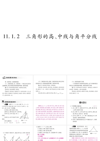 11．1．2 三角形的高、中线与角平分线