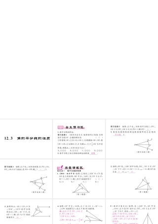 12.3  角的平分线的性质