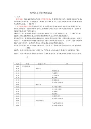 大型游乐设施基础知识