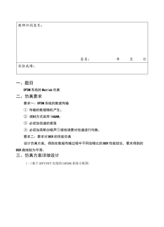 (完整版)OFDM仿真