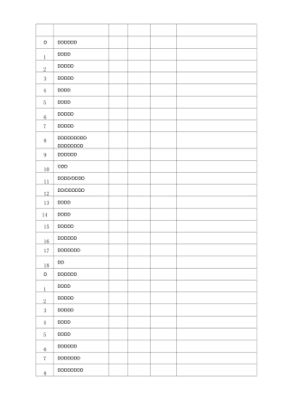 成本费用明细表格