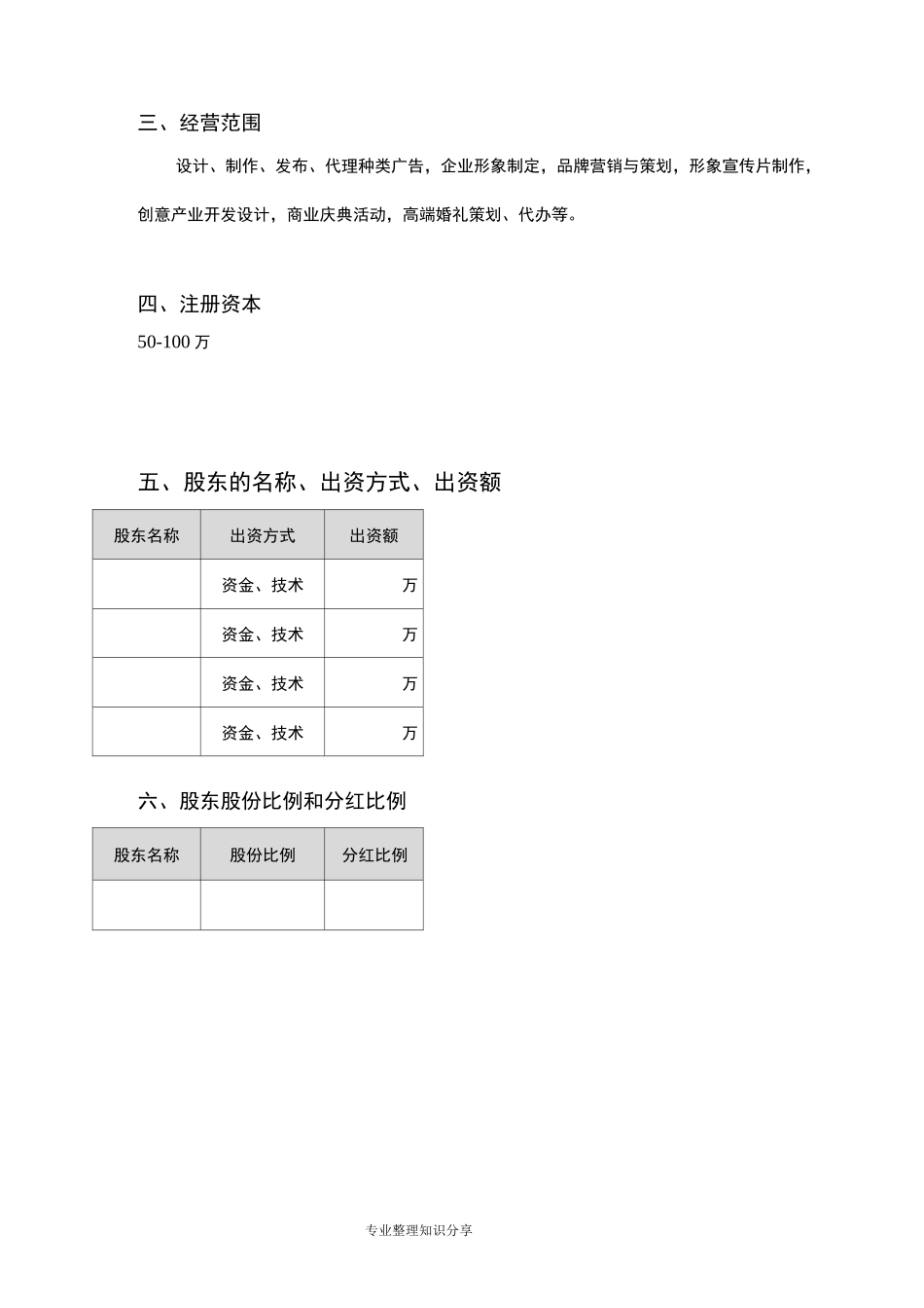 文化传播公司成立方案_第2页