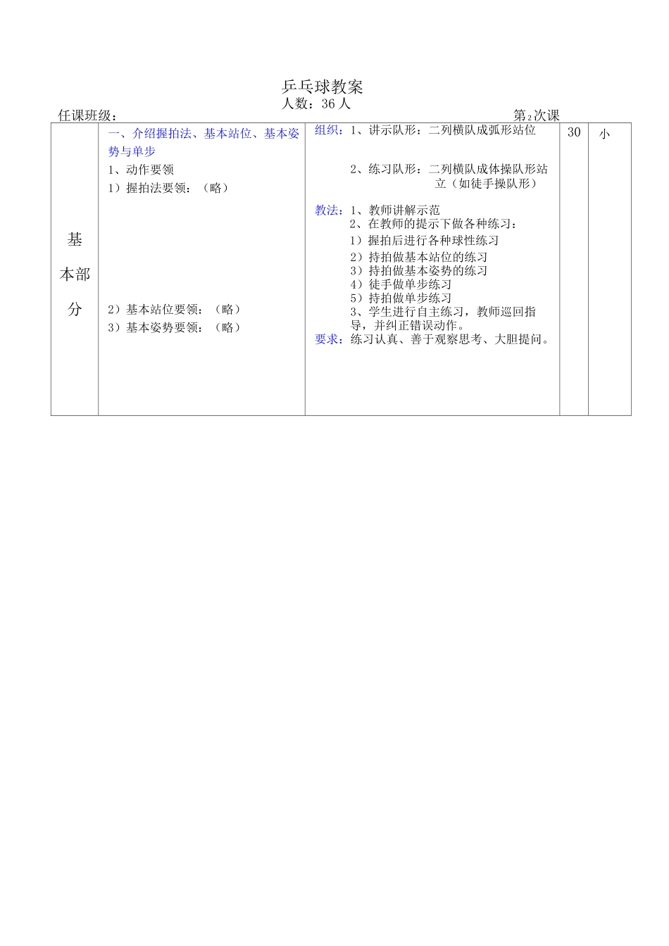(完整版)乒乓球教案_第2页