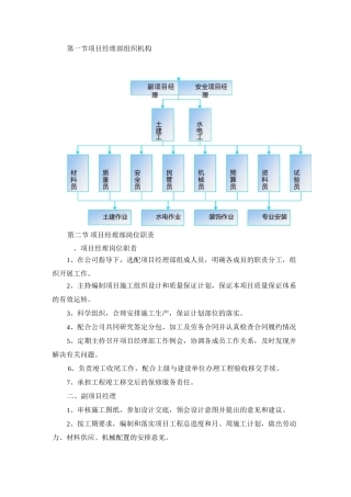 项目经理部组织机构