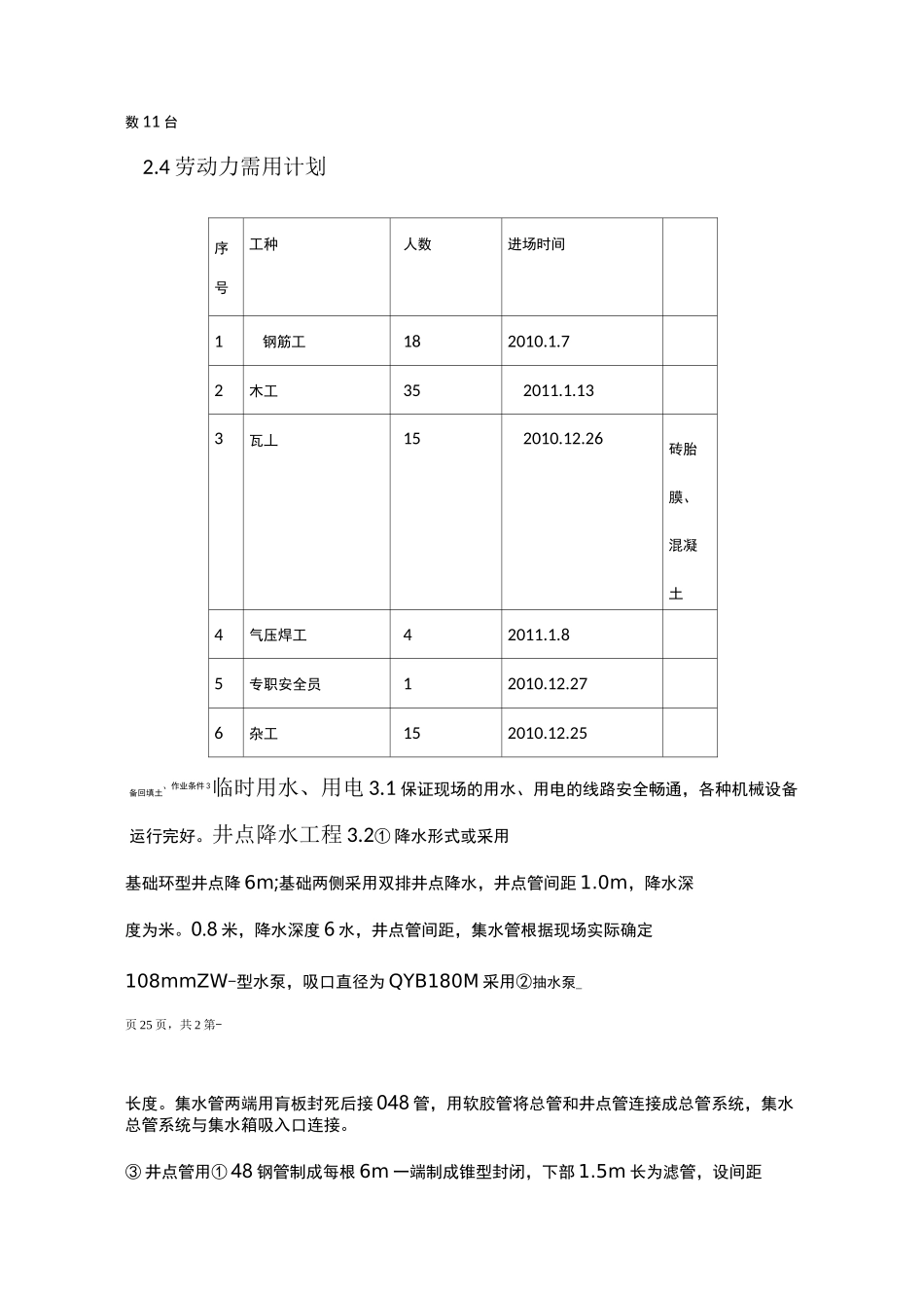 消防水池及泵房施工方案1_第3页