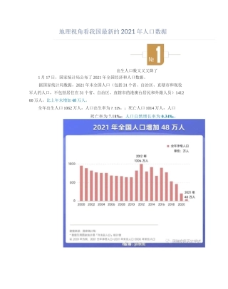 地理视角看我国最新的2021年人口数据