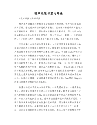 吸声处理与室内降噪