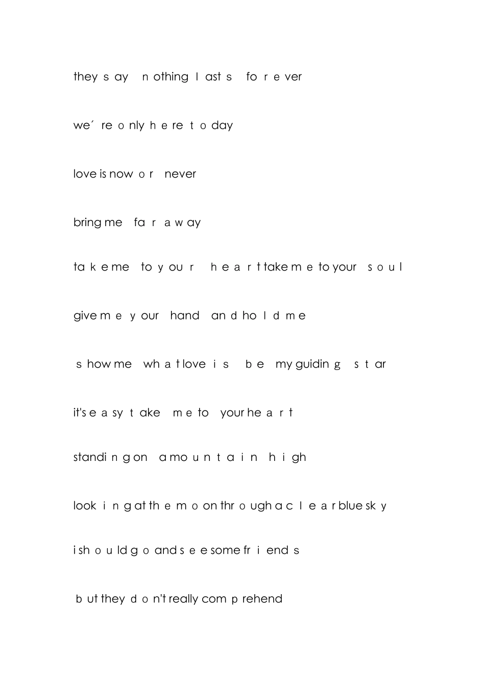 吻别英文版《Take-me-to-your-heart》歌词_第2页