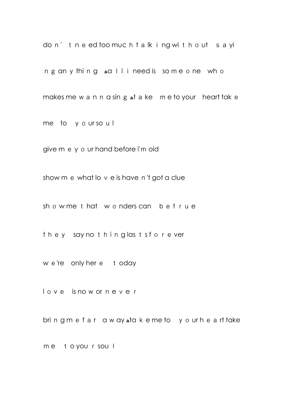 吻别英文版《Take-me-to-your-heart》歌词_第3页