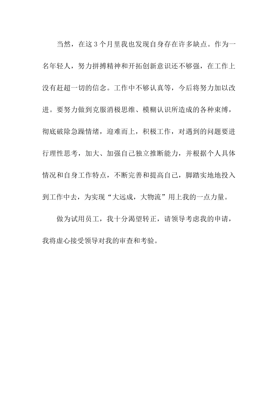 员工转正申请书-3_第3页