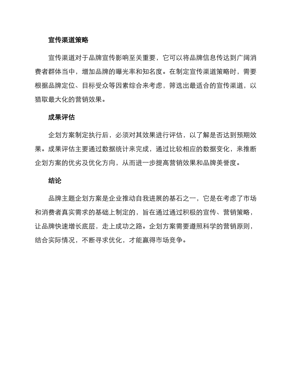 品牌主题企划方案_第2页